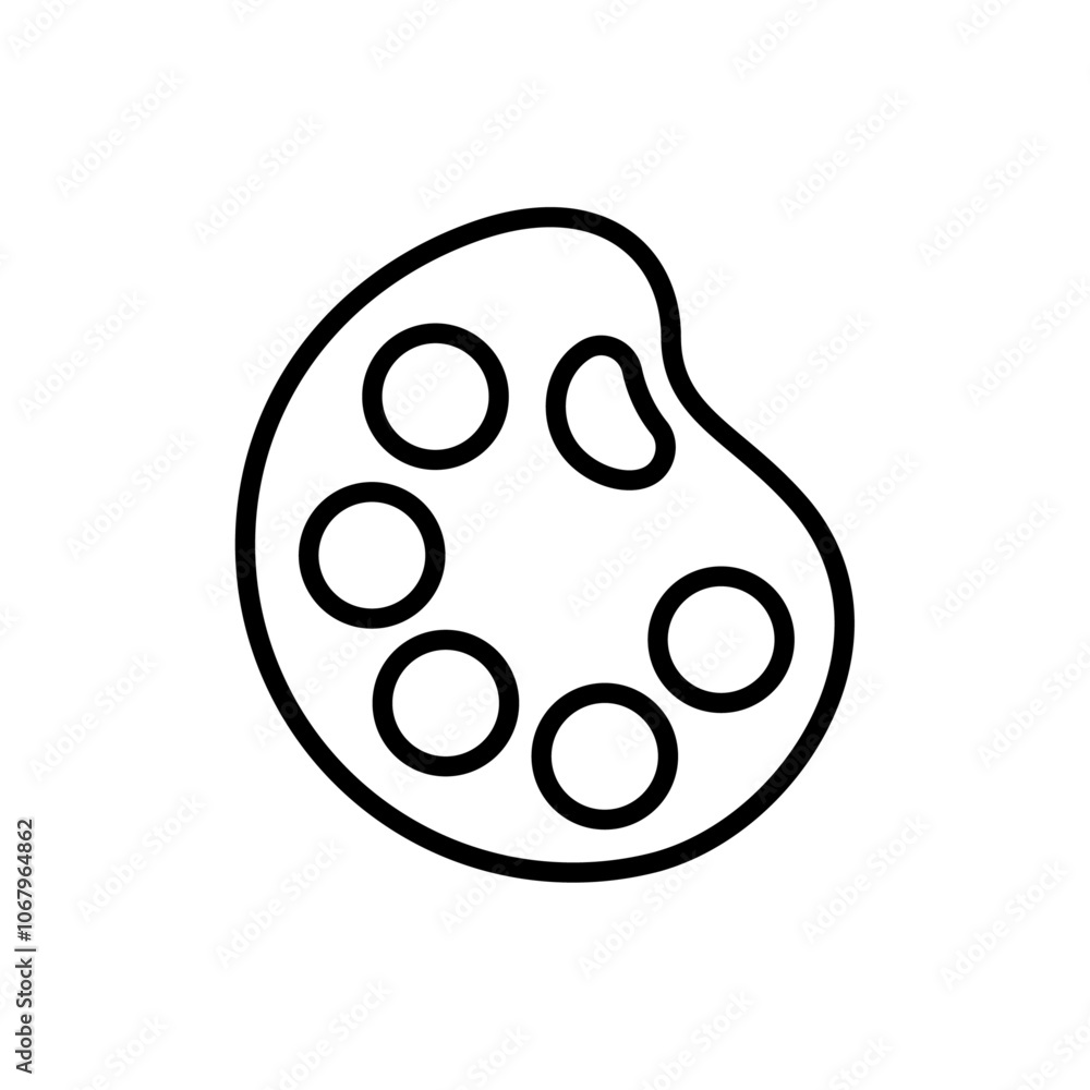 Aufkleber palette icon outline vector for web ui