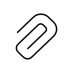 Paperclip icon Outline vector for web ui