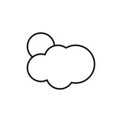 Partially cloudy icon Outline vector for web ui
