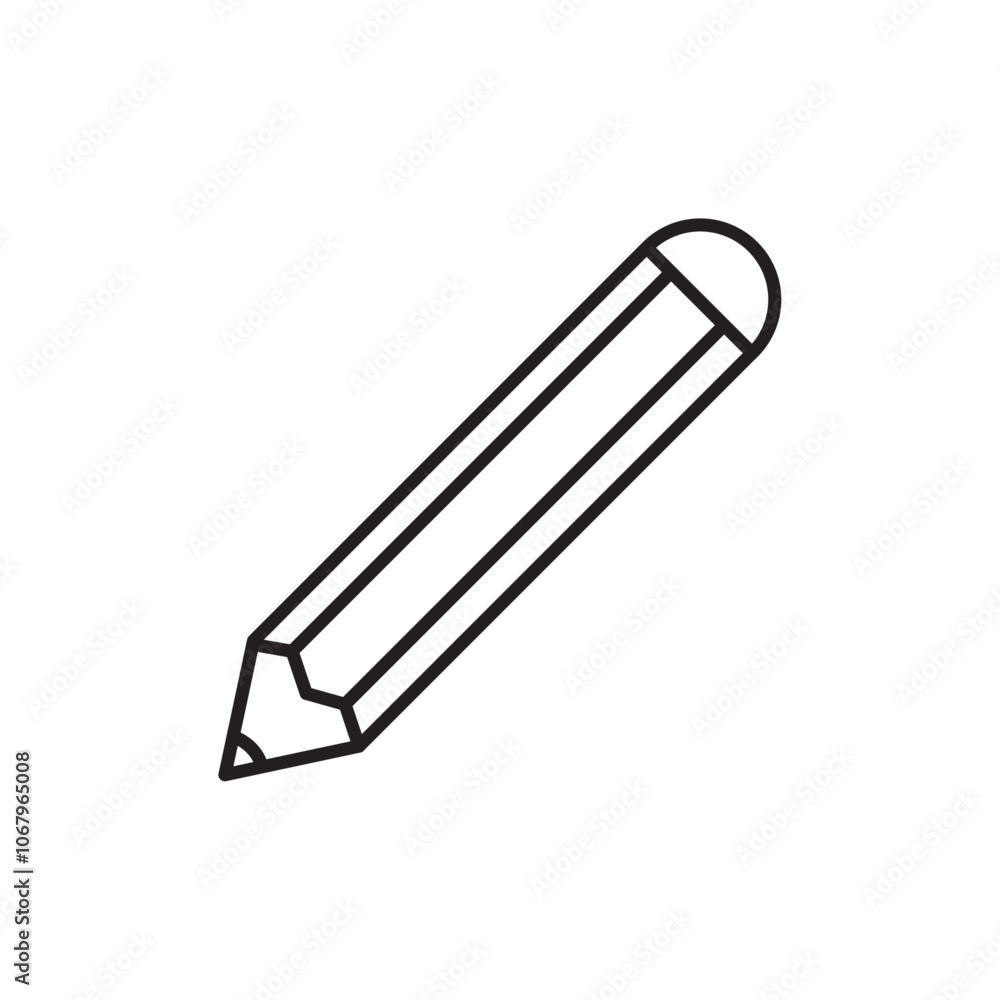 Poster pencil icon outline vector for web ui