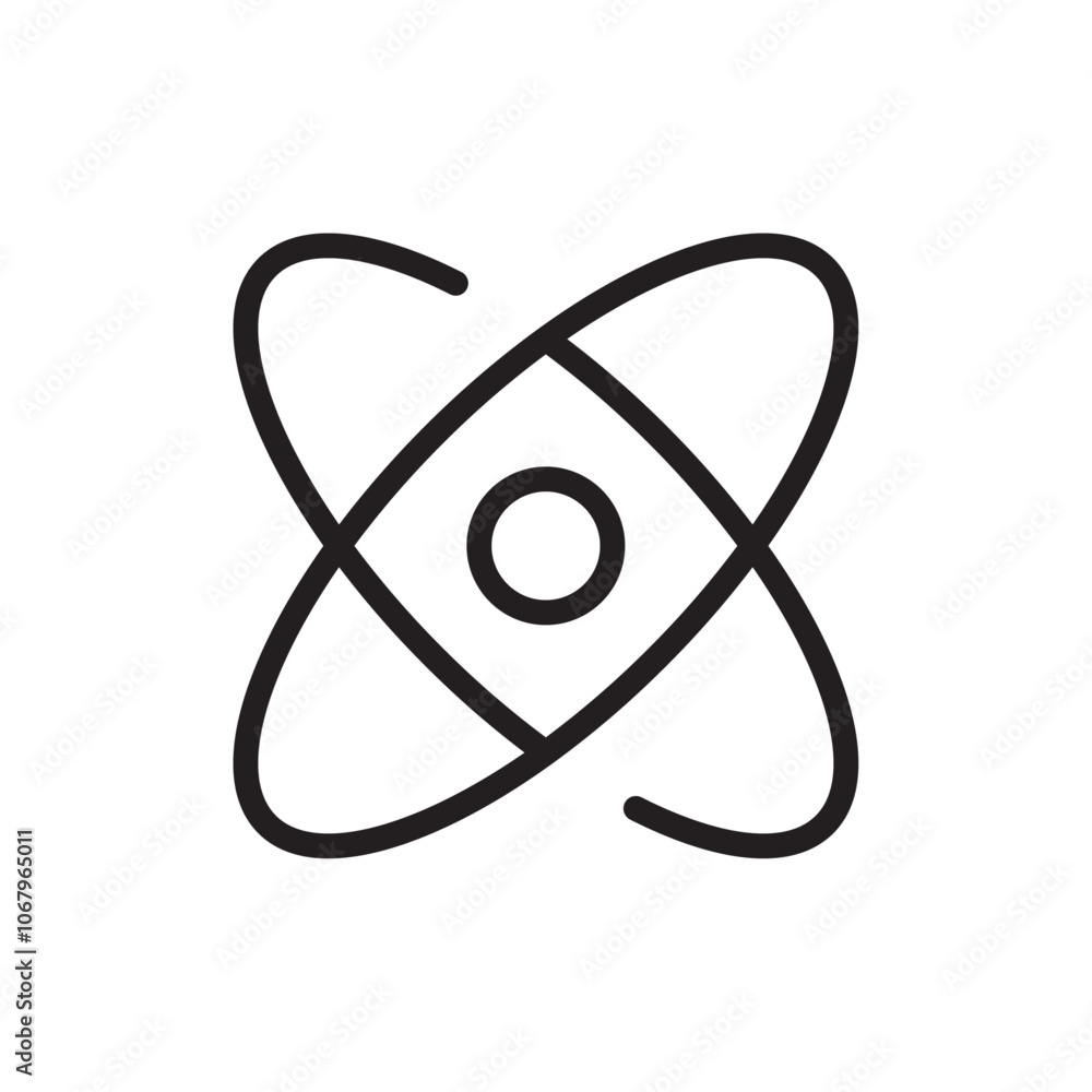 Aufkleber Physics icon Outline vector for web ui