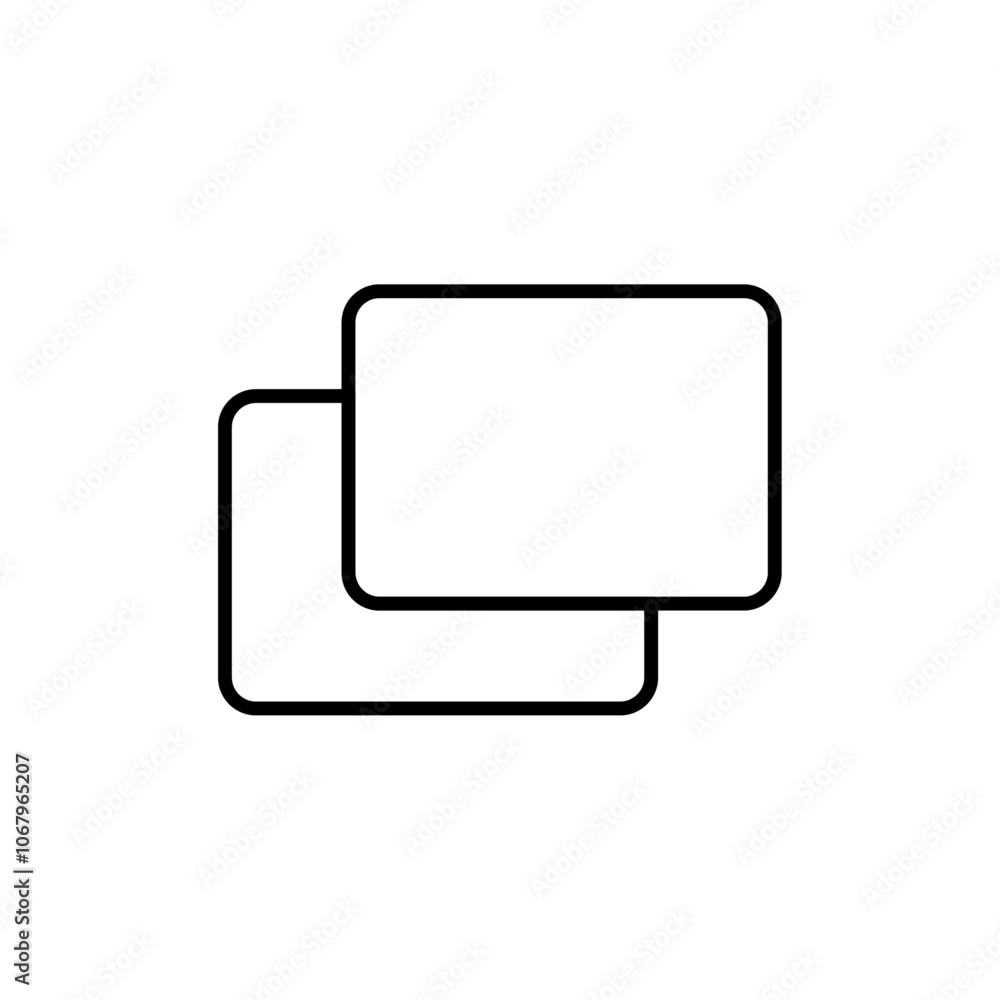 Poster pop up icon outline vector for web ui