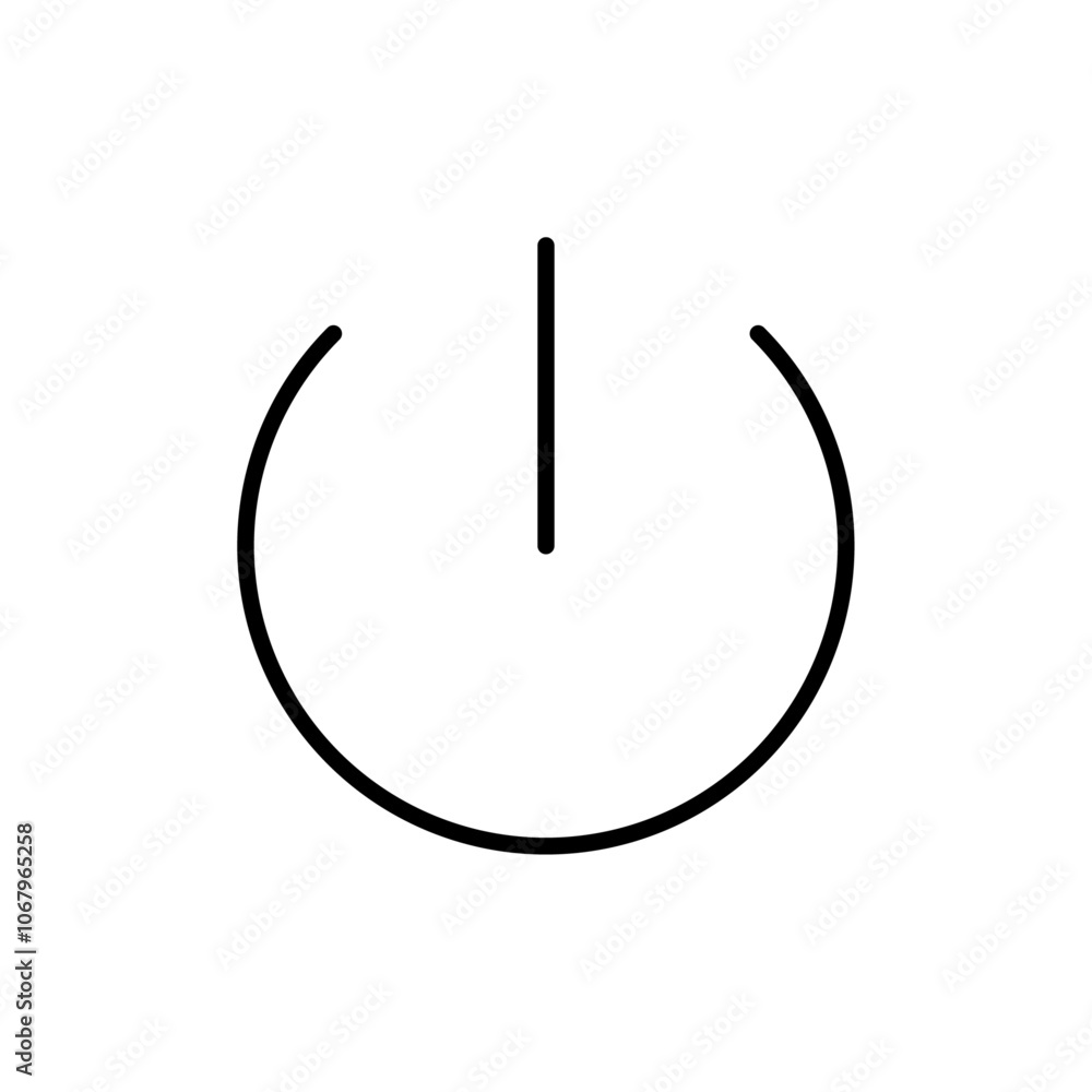 Poster Power button icon Outline vector for web ui