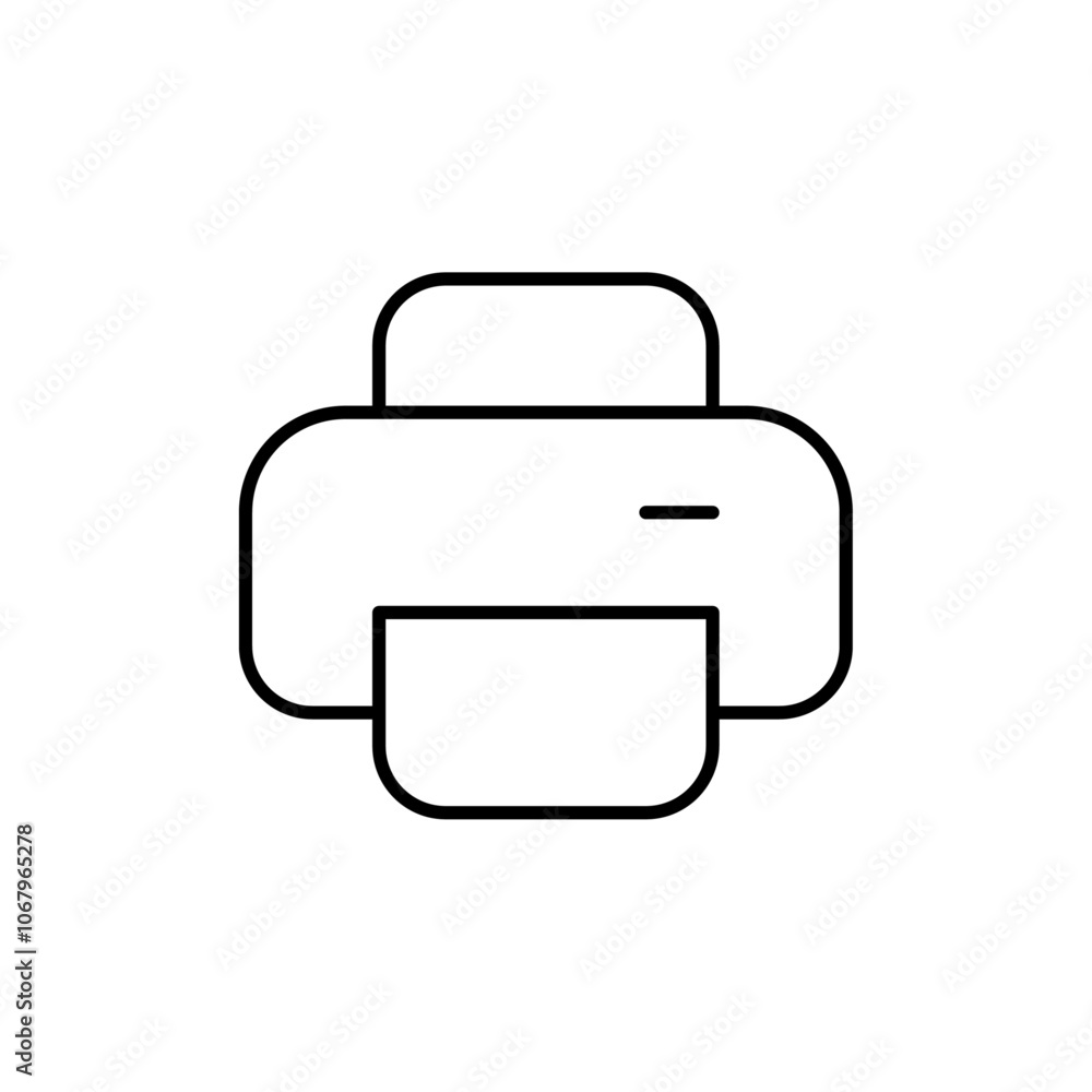 Poster printer icon outline vector for web ui