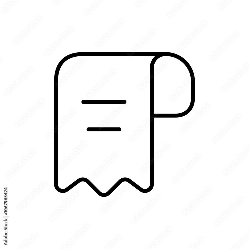 Aufkleber receipt icon outline vector for web ui
