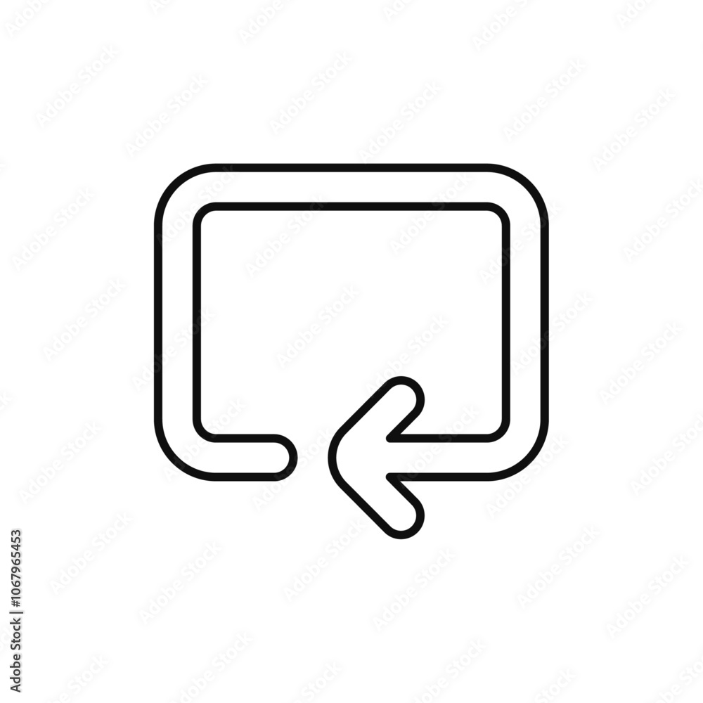 Poster Reset icon Outline vector for web ui