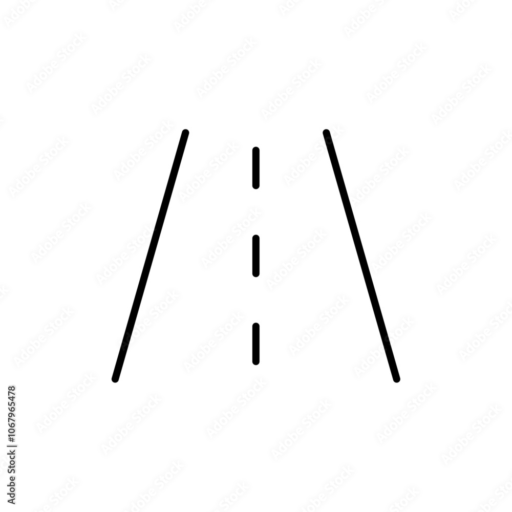 Aufkleber road icon outline vector for web ui