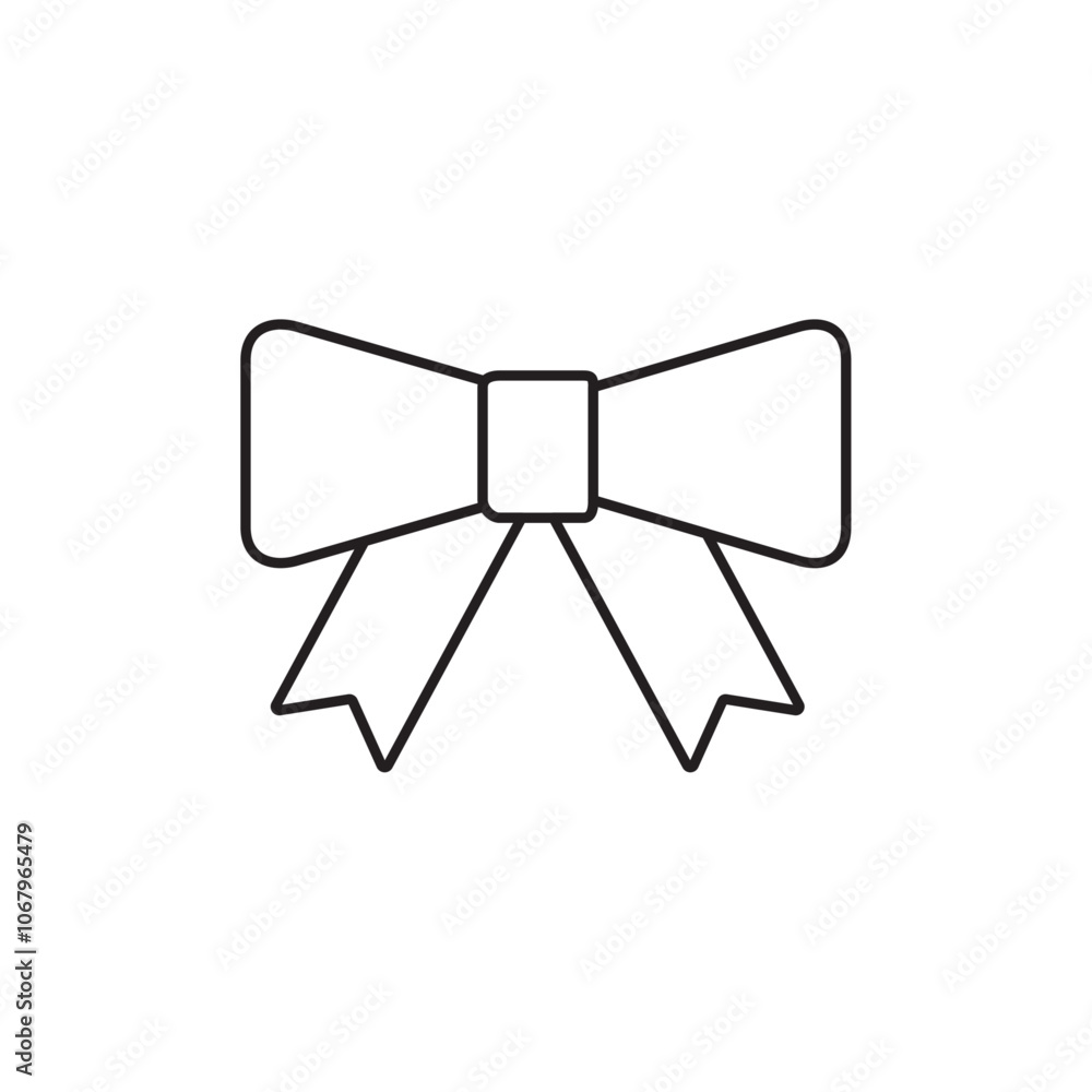Poster ribbon icon outline vector for web ui