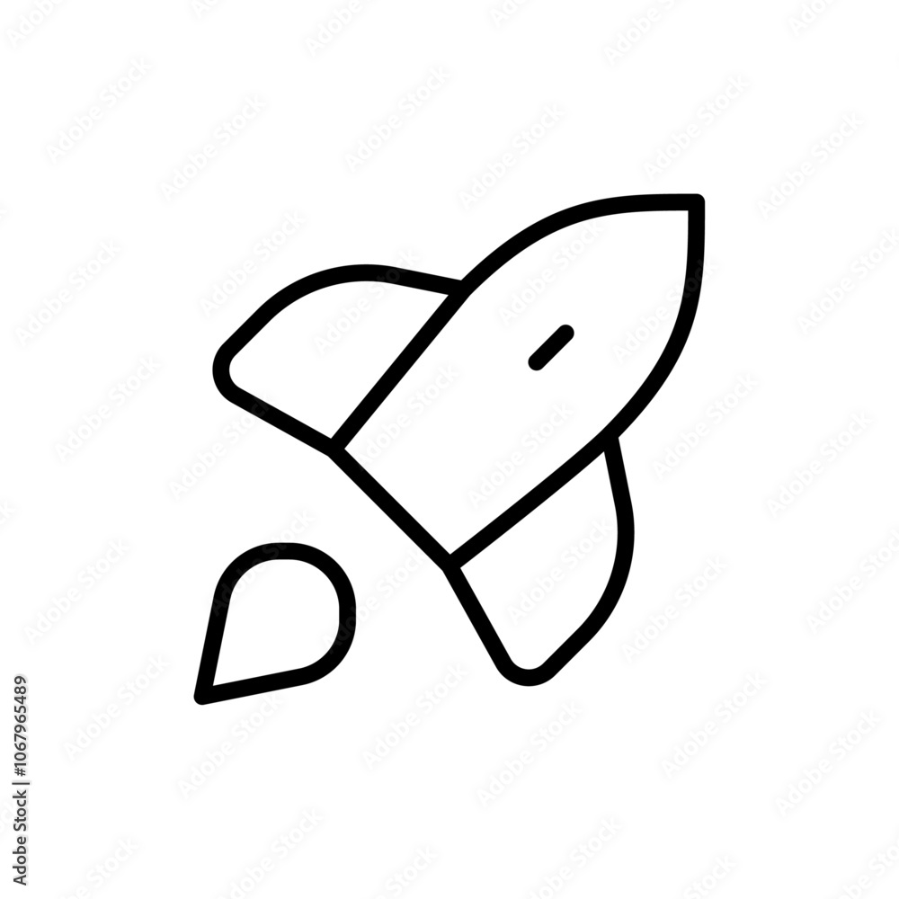 Poster Rocket icon Outline vector for web ui