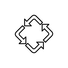 Reuse icon Outline vector for web ui