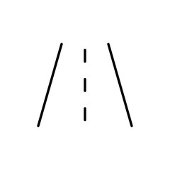 Road icon Outline vector for web ui