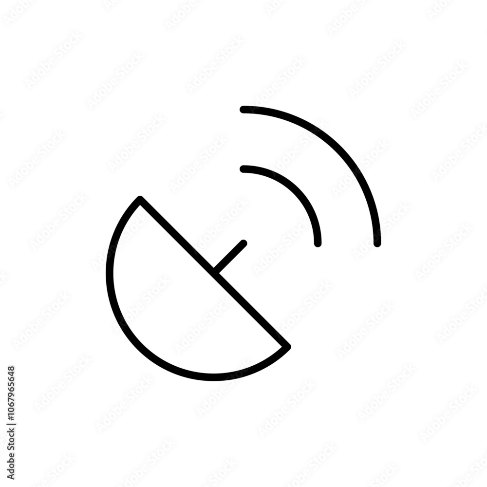 Poster satellite icon outline vector for web ui