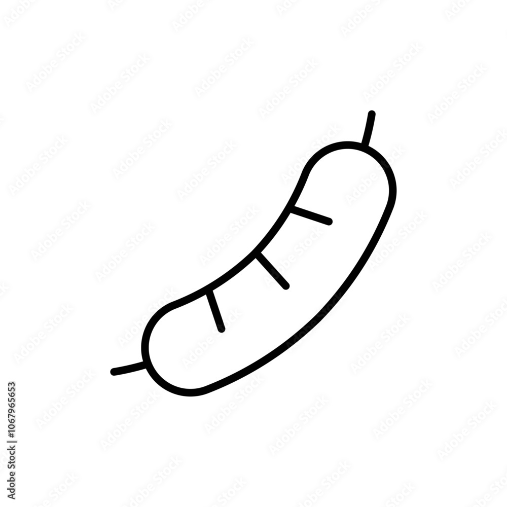 Poster Sausage icon Outline vector for web ui