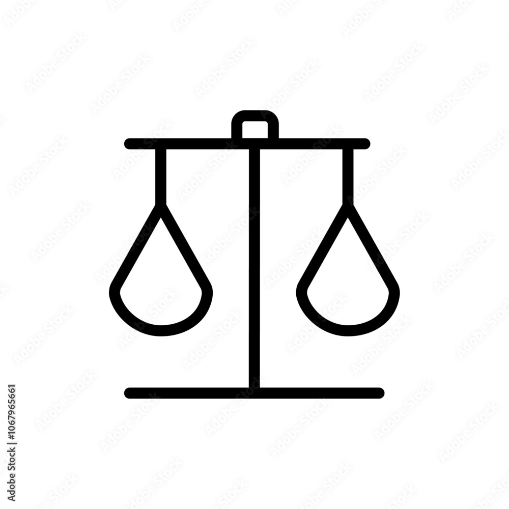 Aufkleber Scale icon Outline vector for web ui