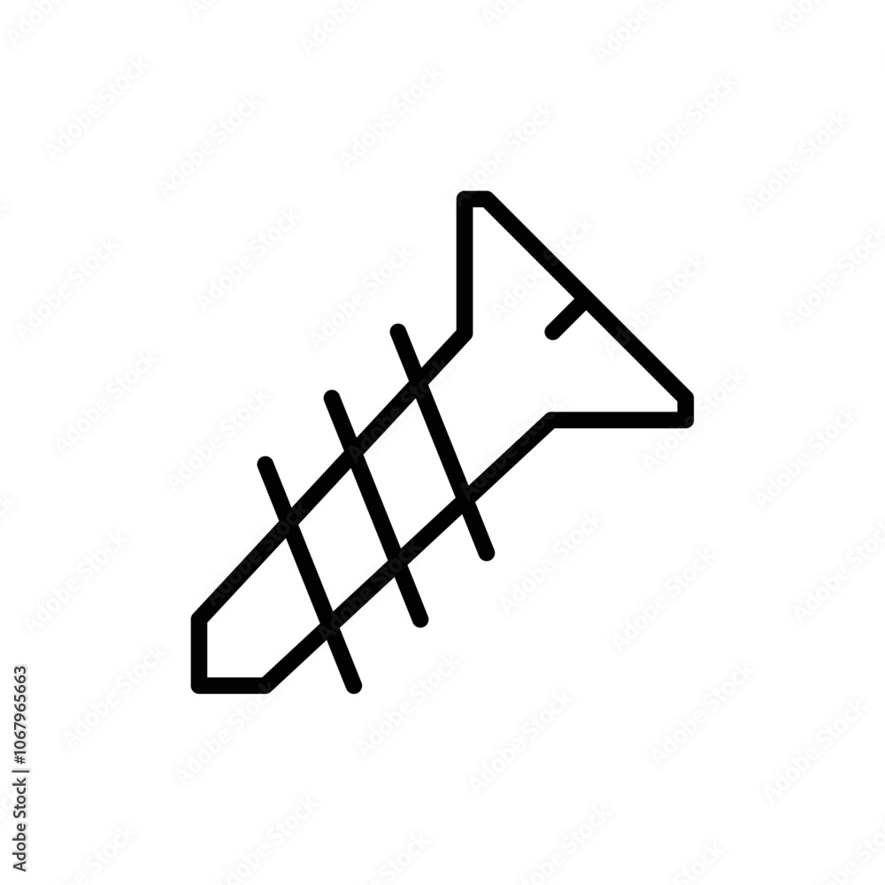 Poster screw icon outline vector for web ui