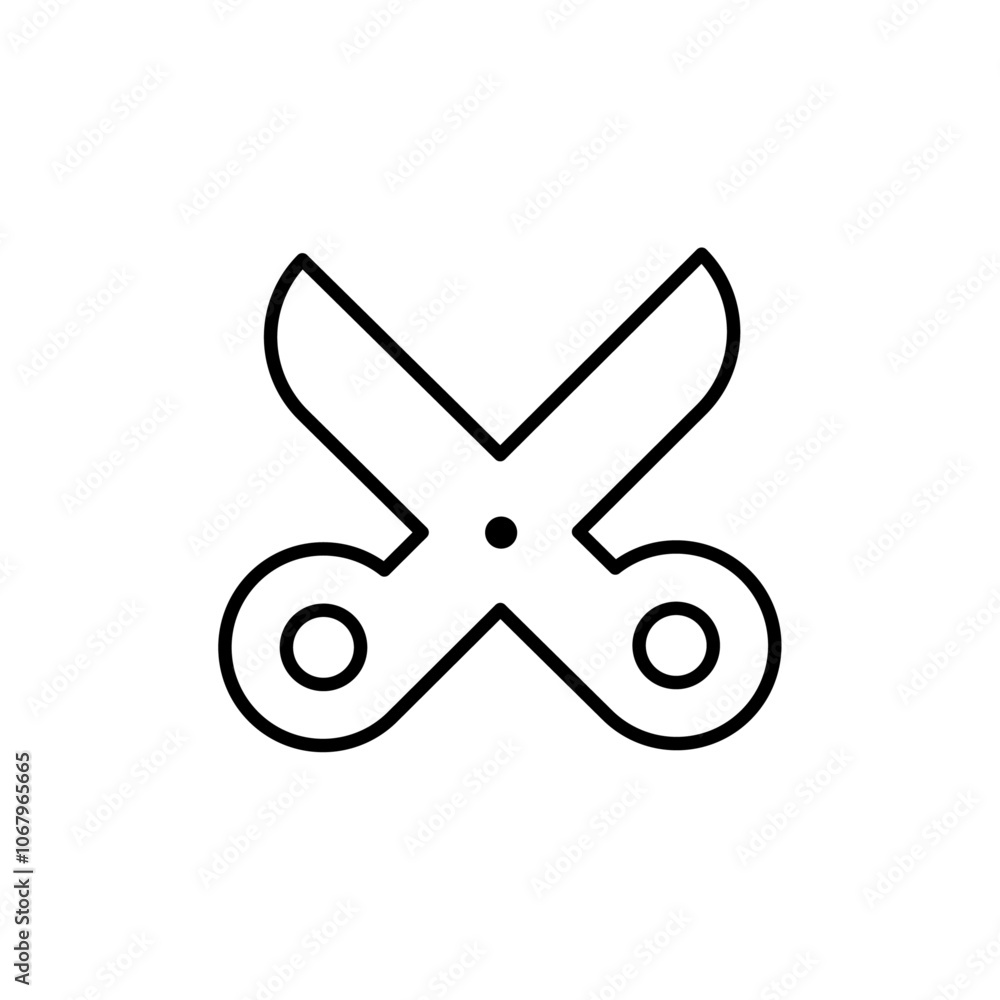 Leinwandbilder scissor icon outline vector for web ui