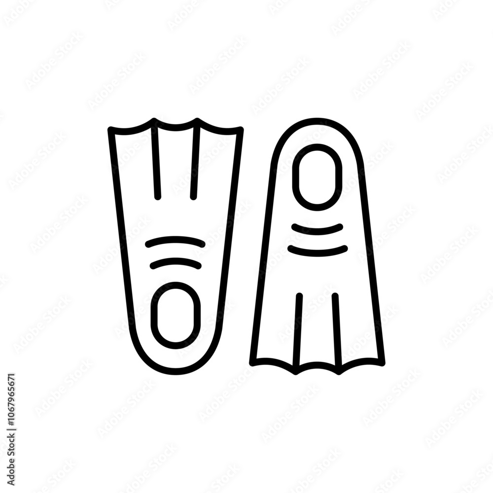 Aufkleber Scuba diving icon Outline vector for web ui