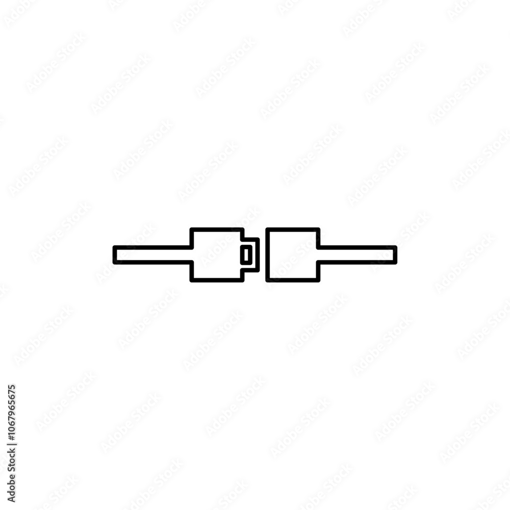 Aufkleber Seat Belt icon Outline vector for web ui