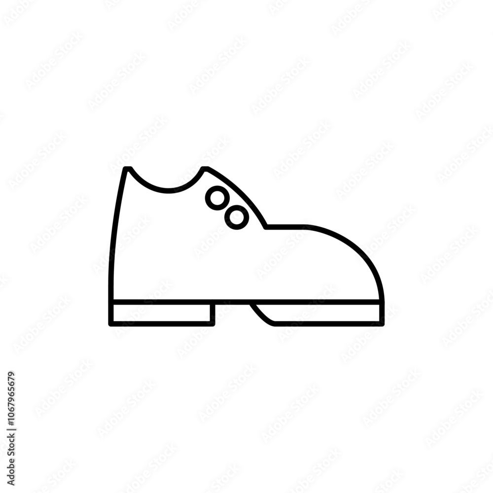 Poster Shoes icon Outline vector for web ui