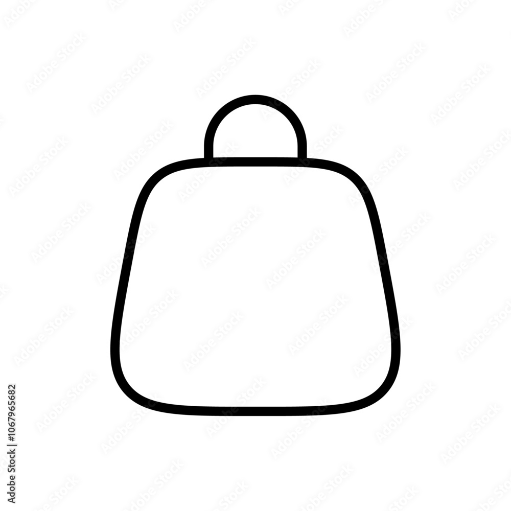 Poster Shopping bag icon Outline vector for web ui