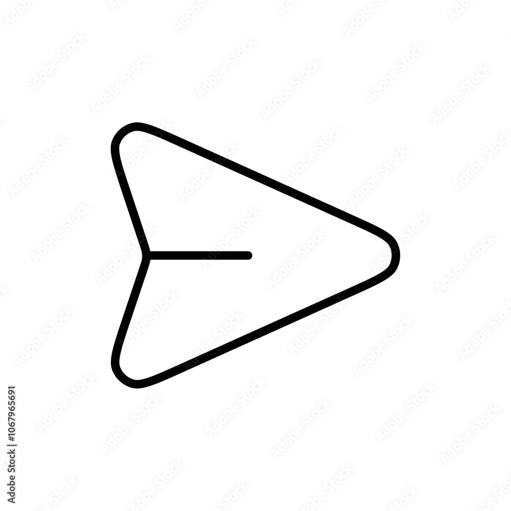 Aufkleber Send icon Outline vector for web ui