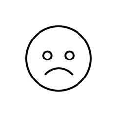 Sad icon Outline vector for web ui