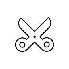 Scissor icon Outline vector for web ui