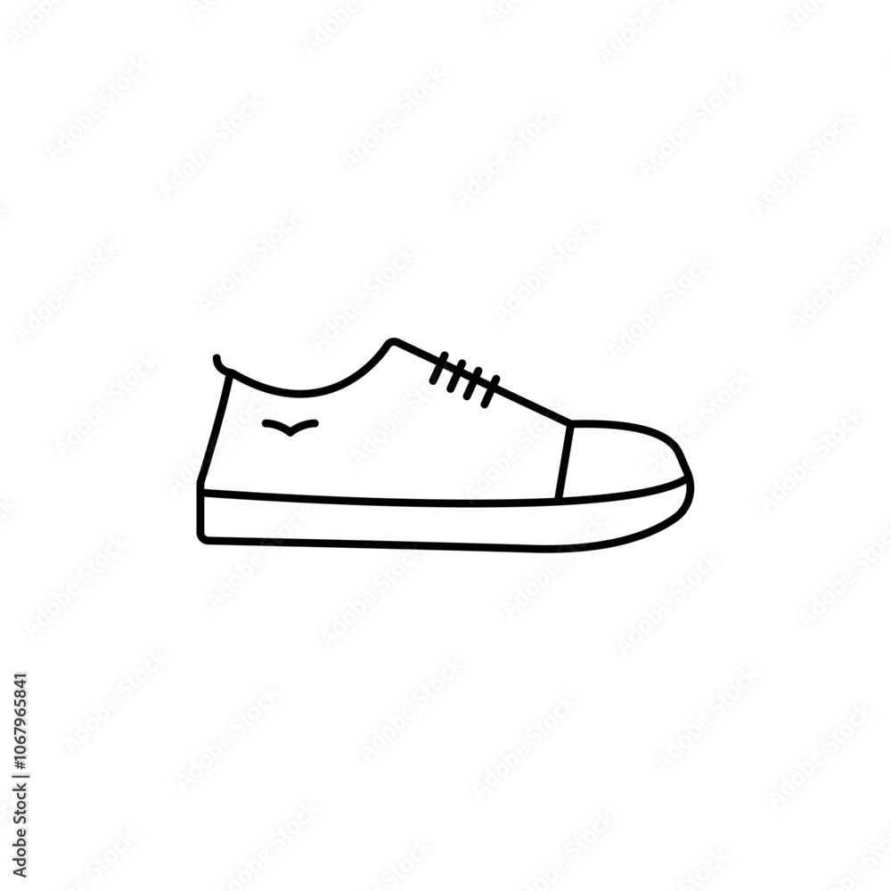 Poster Sneaker icon Outline vector for web ui