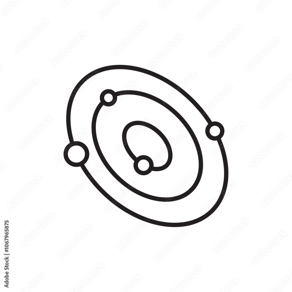 Poster Space icon Outline vector for web ui