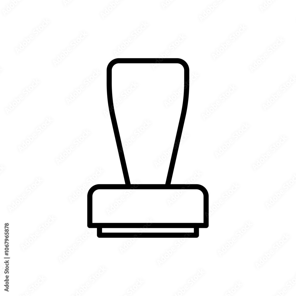 Poster Stamp icon Outline vector for web ui