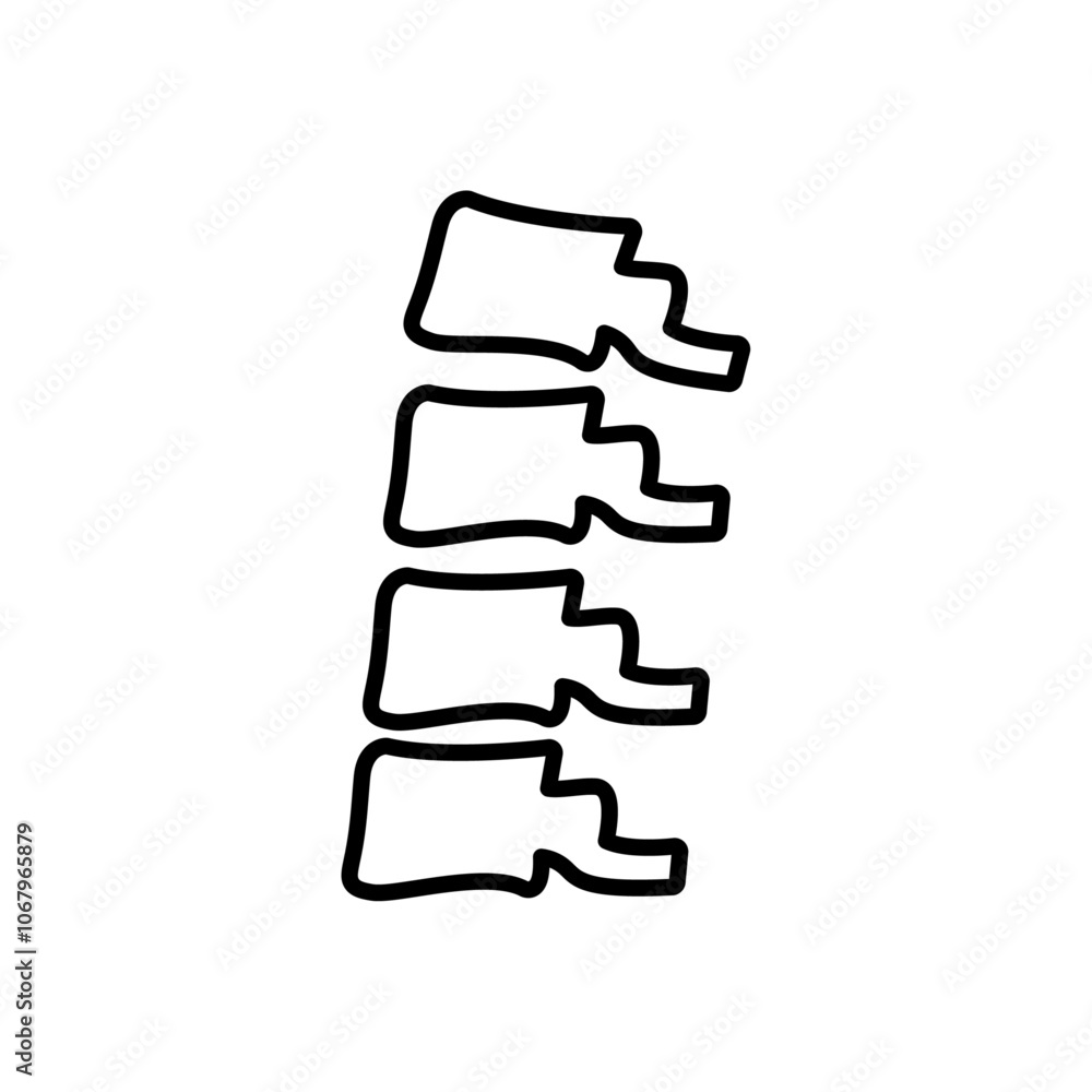 Aufkleber Spine icon Outline vector for web ui
