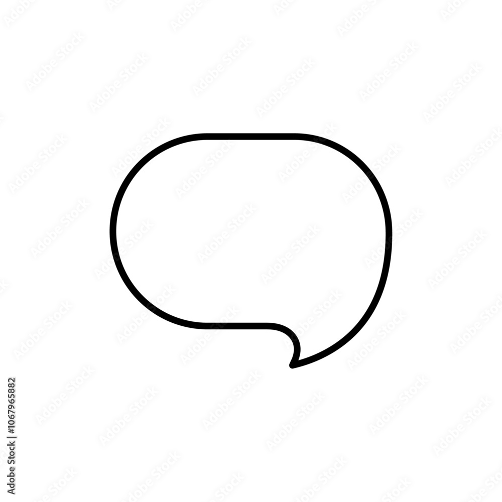 Poster Speech bubble icon Outline vector for web ui