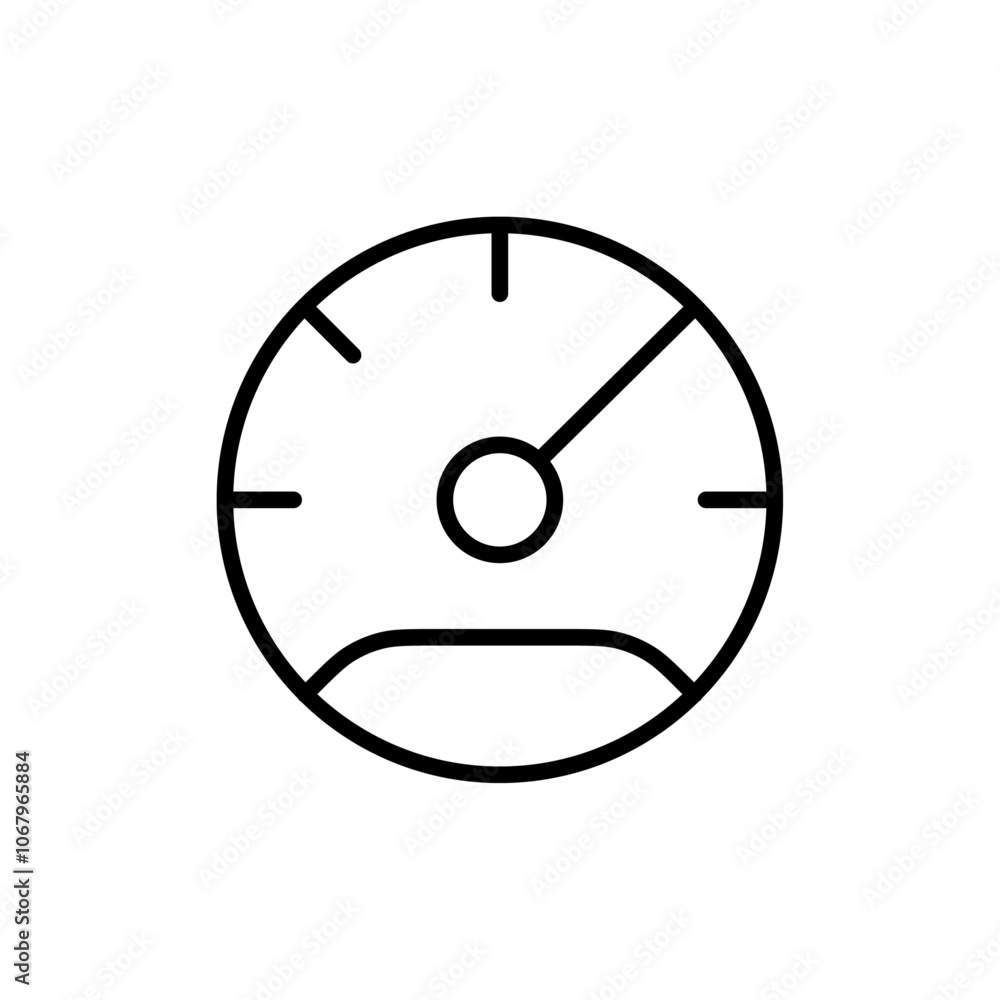 Aufkleber speedometer icon outline vector for web ui
