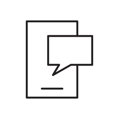 Fototapeta premium Sms icon Outline vector for web ui