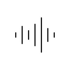 Sound wave icon Outline vector for web ui