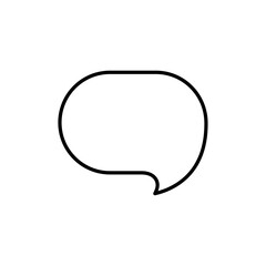 Speech bubble icon Outline vector for web ui
