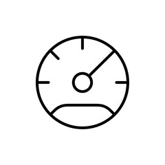 Speedometer icon Outline vector for web ui
