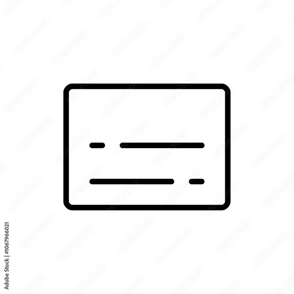 Poster subtitles icon outline vector for web ui