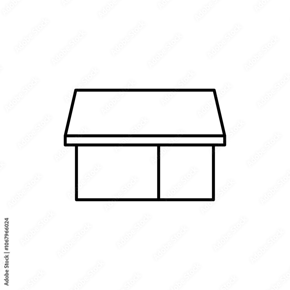 Poster Store icon Outline vector for web ui