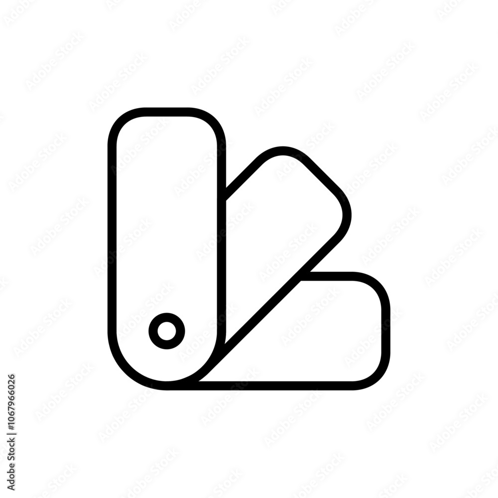 Poster Swatch icon Outline vector for web ui