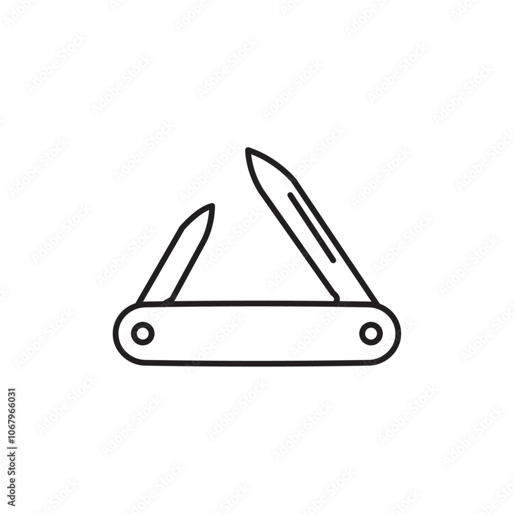 Poster swiss knife icon outline vector for web ui