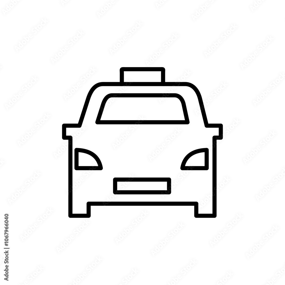Poster Taxi icon Outline vector for web ui