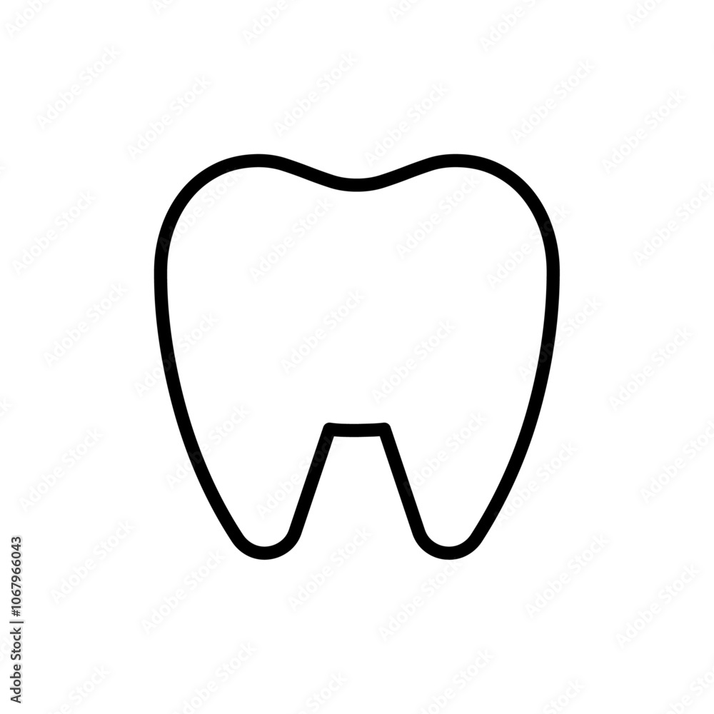 Poster teeth icon outline vector for web ui