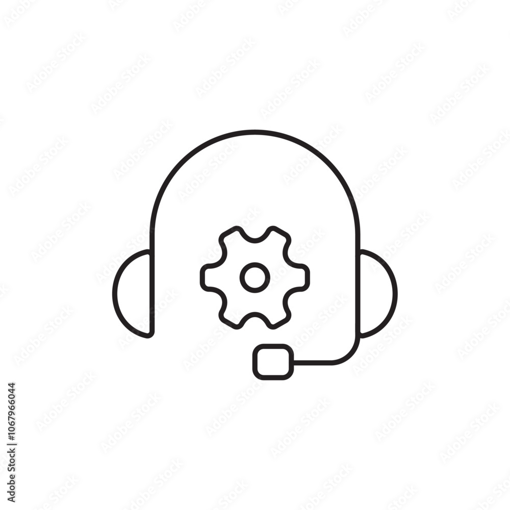 Leinwandbilder technical support icon outline vector for web ui