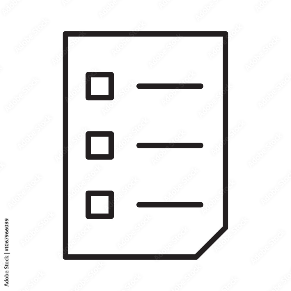 Leinwandbilder test icon outline vector for web ui
