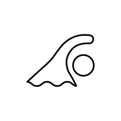 Swimming icon Outline vector for web ui