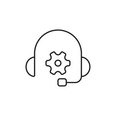 Technical support icon Outline vector for web ui