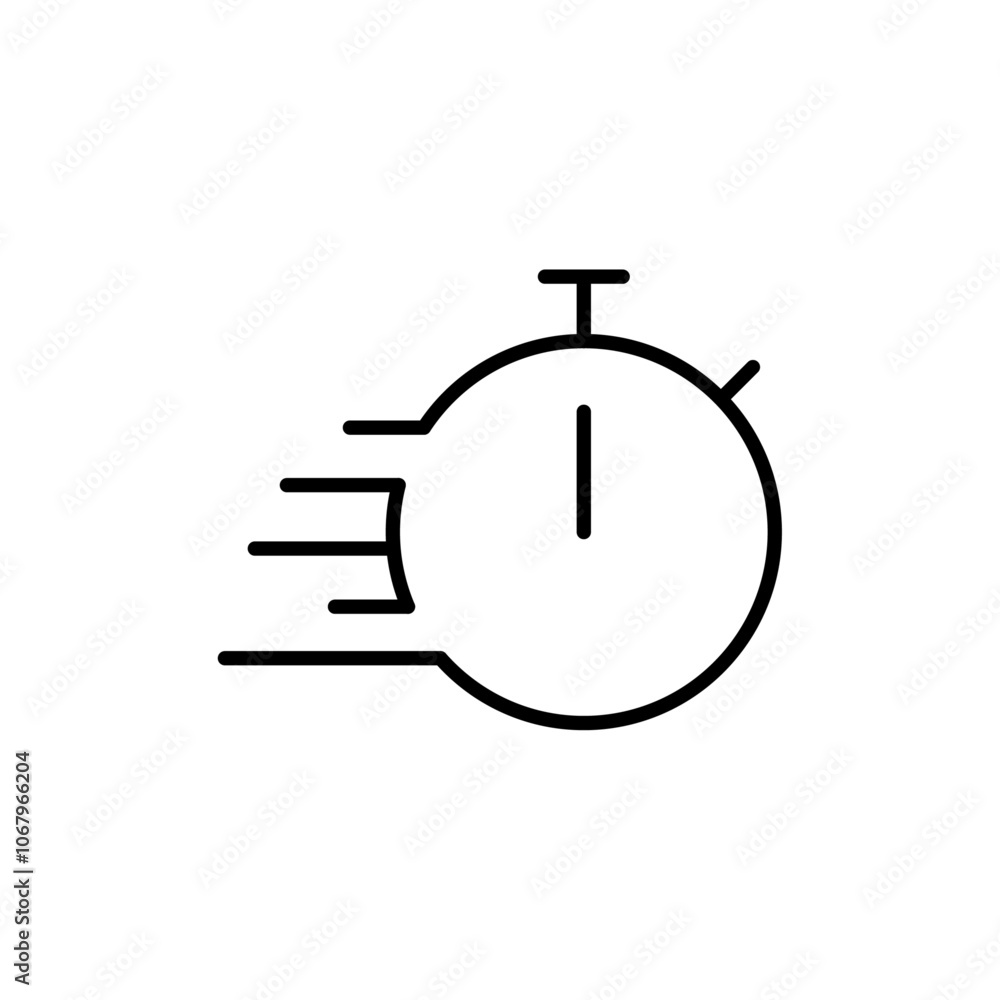 Aufkleber Time fast icon Outline vector for web ui