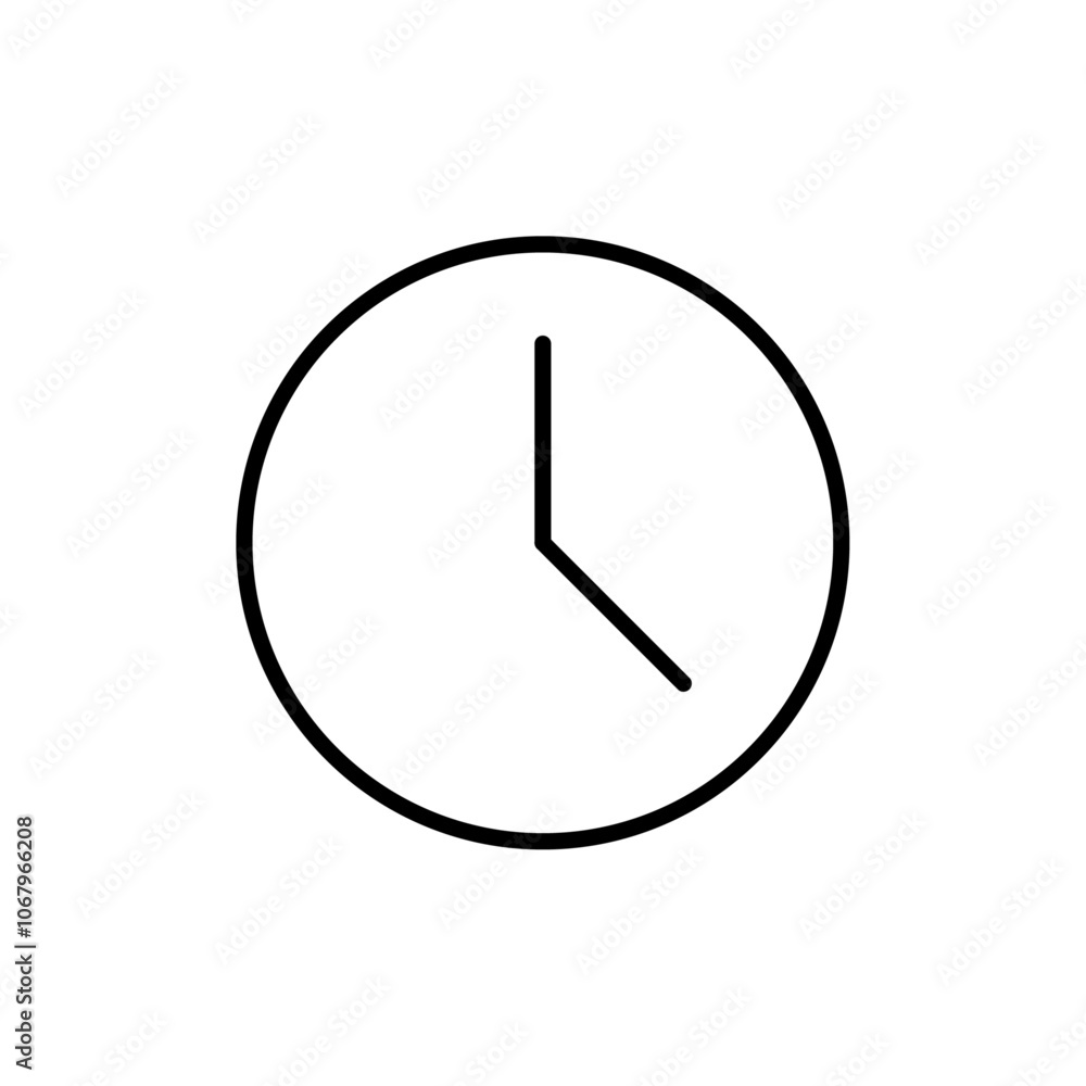 Aufkleber Time icon Outline vector for web ui