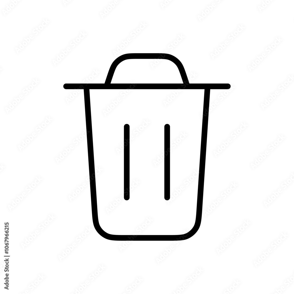 Poster Trash icon Outline vector for web ui